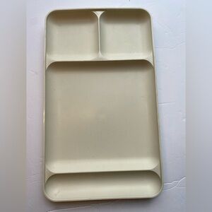 Vintage Tupperware Set of 4 Divided Lunch Camping Picnic Trays #1535